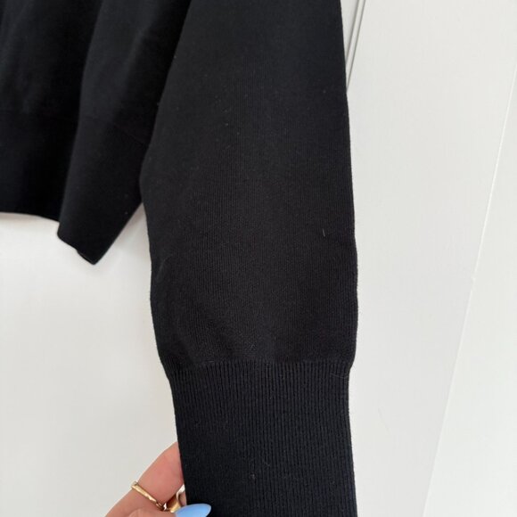 NWT Canada Goose Women's Holton Mockneck Sweatshirt Black Merino Wool Sz Small - Picture 5 of 10